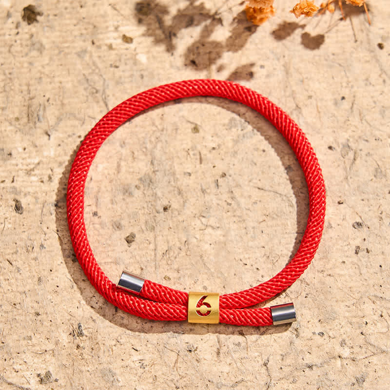 Buddha Stones Armband mit verstellbarer Schnur und einstelligen Engelszahlen zum Schutz - Rotes Seil (Handgelenkumfang: 15-23 cm) - 6 - image 18