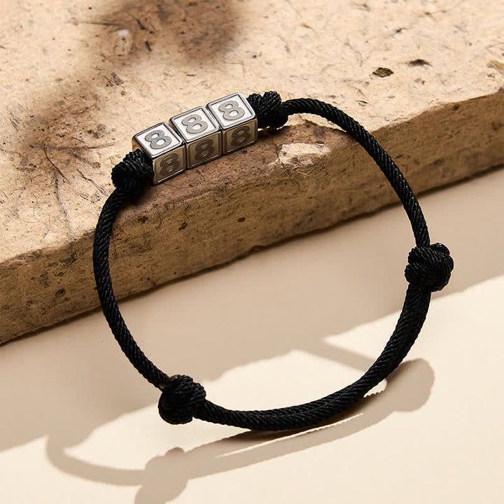 Buddha Stones Titanstahl 000-999 Engelszahlen Verstellbares schwarzes Armband mit Glaubensmotiv - image 27