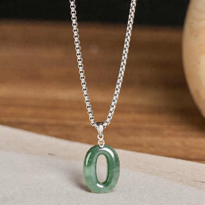 Buddha Stones Halskettenanhänger aus Jade, Titanstahl und Engelszahlen 0-9 – Symbol für Wohlstand - image 43