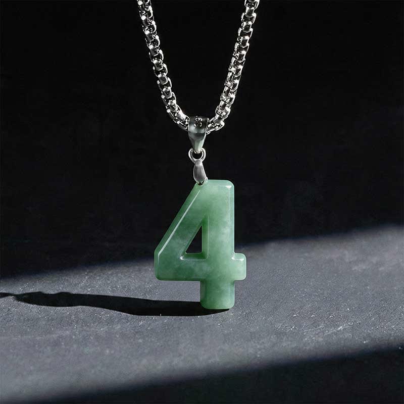 Buddha Stones Halskettenanhänger aus Jade, Titanstahl und Engelszahlen 0-9 – Symbol für Wohlstand - 4 - image 18