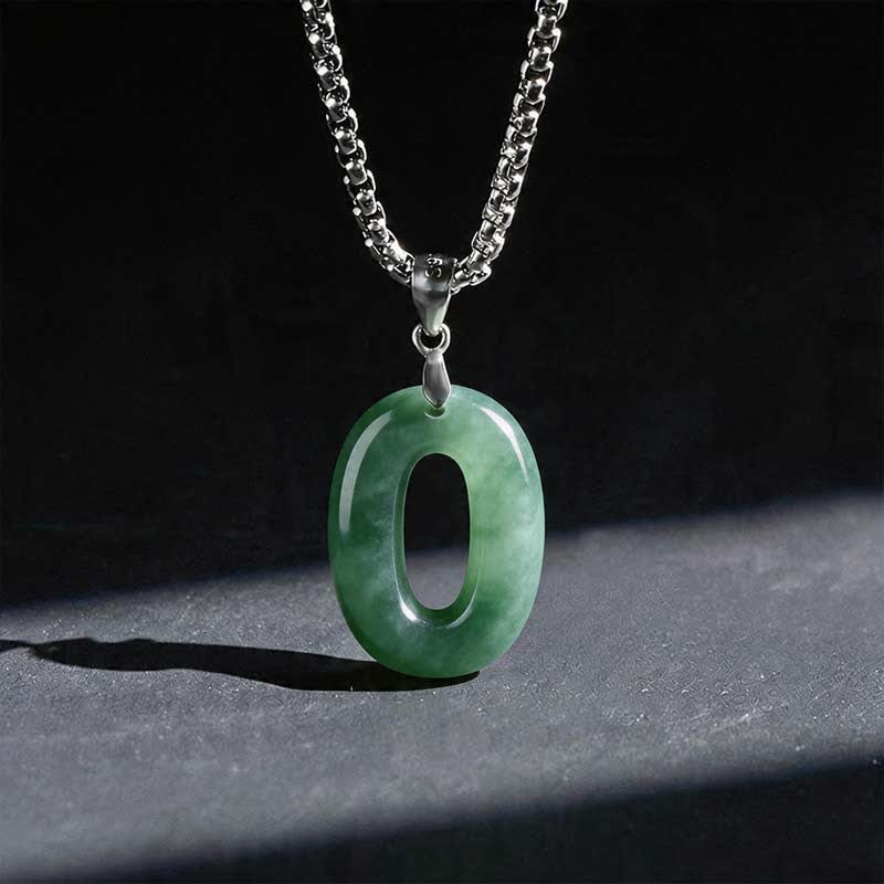 Buddha Stones Halskettenanhänger aus Jade, Titanstahl und Engelszahlen 0-9 – Symbol für Wohlstand - 0 - image 42