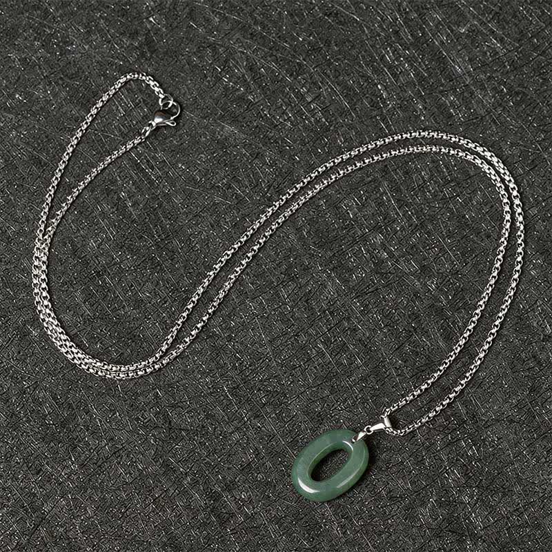 Buddha Stones Halskettenanhänger aus Jade, Titanstahl und Engelszahlen 0-9 – Symbol für Wohlstand - image 44