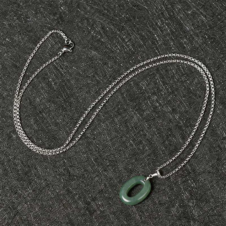 Buddha Stones Halskettenanhänger aus Jade, Titanstahl und Engelszahlen 0-9 – Symbol für Wohlstand - image 44