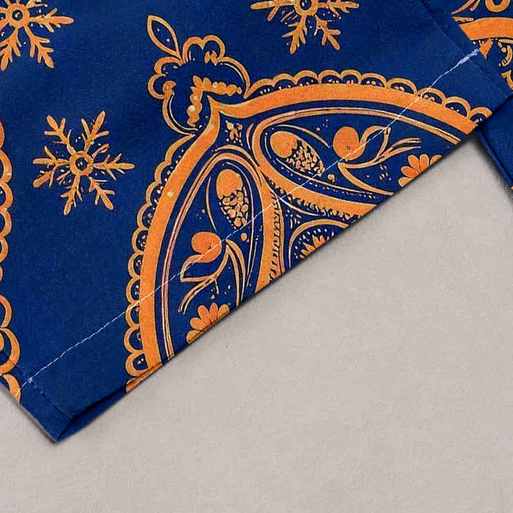 Buddha Stones Damenhose aus reiner Baumwolle mit Blumenmuster, elastischem Bund und Taschen - image 1