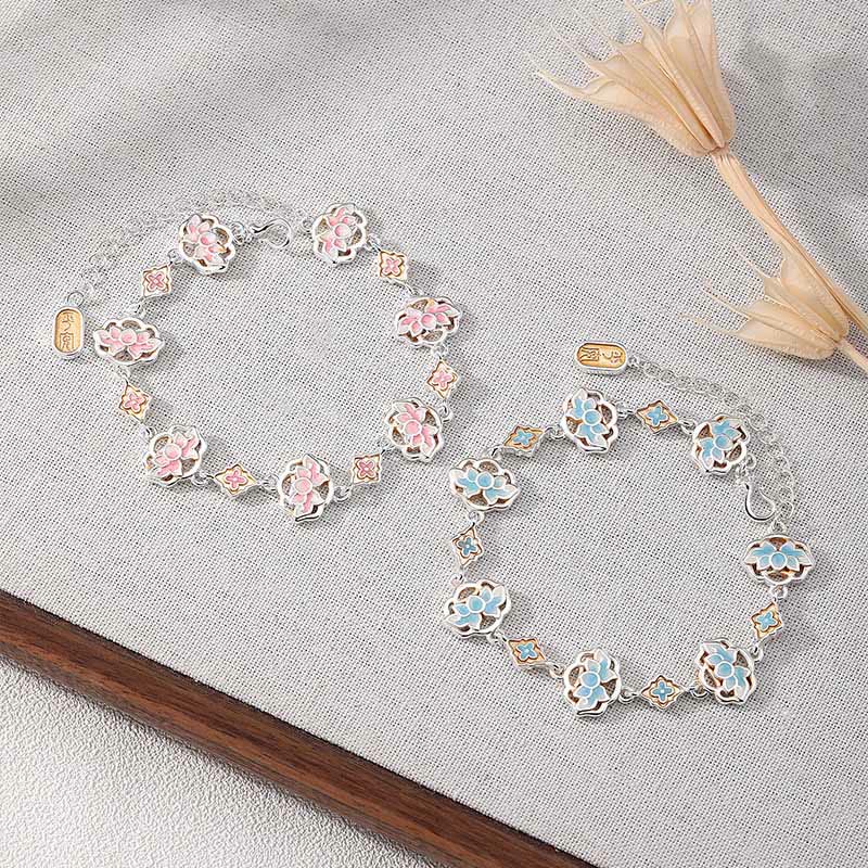 Buddha Stones Armband aus Kupferemaille mit Lotusblütenmotiv für einen Neubeginn - image 7