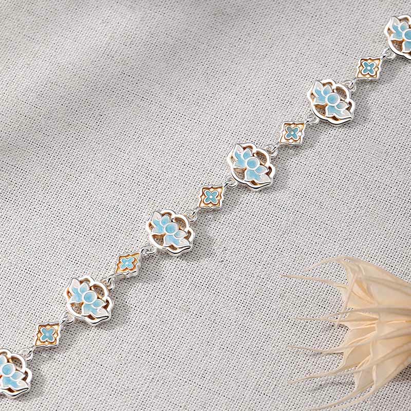 Buddha Stones Armband aus Kupferemaille mit Lotusblütenmotiv für einen Neubeginn - image 3