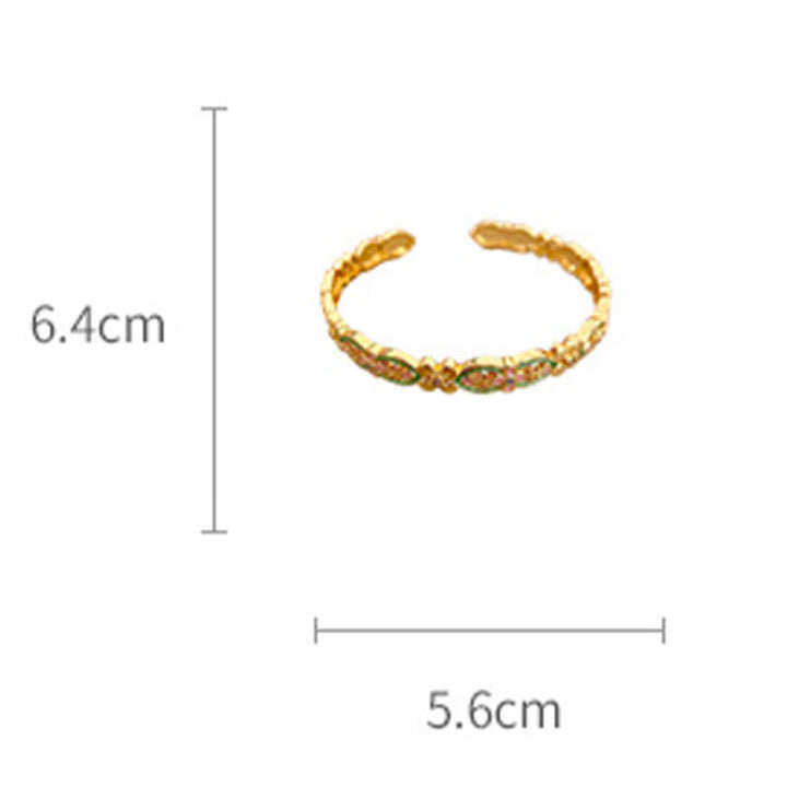 Buddha Stones Armreif aus Kupferemaille mit floralem Muster und Balance-Motiv - image 8