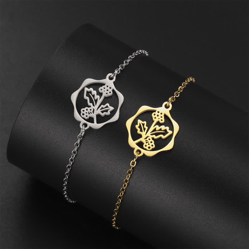 Buddha Stones Armband aus Titanstahl mit Geburtsblume für einen Neubeginn - image 33