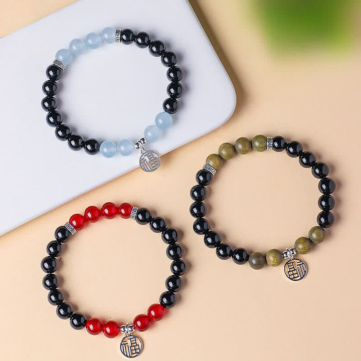 Buddha Stones Schwarzes Onyx-Fu-Charakter-Perlenarmband - image 20