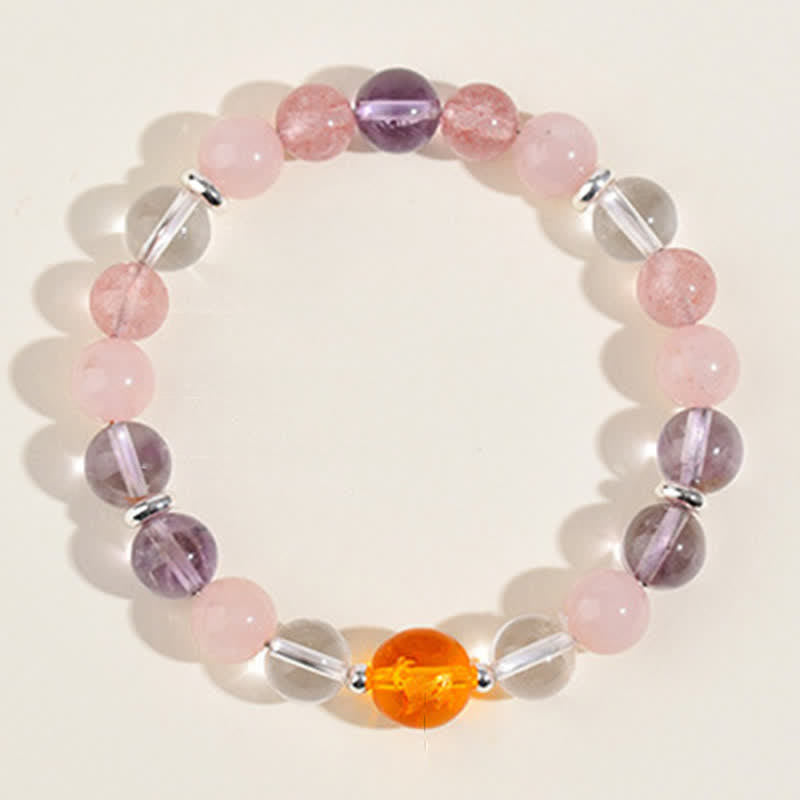 Buddha Stones Armband aus natürlichen Kristallen, silberglänzendem Obsidian, chinesischem Tierkreiszeichen und Schutzsymbol - image 19