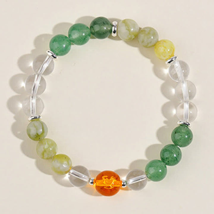 Buddha Stones Armband aus natürlichen Kristallen, silberglänzendem Obsidian, chinesischem Tierkreiszeichen und Schutzsymbol - image 35