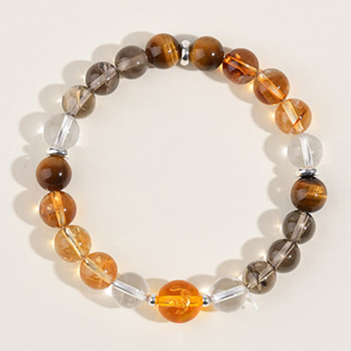 Buddha Stones Armband aus natürlichen Kristallen, silberglänzendem Obsidian, chinesischem Tierkreiszeichen und Schutzsymbol - image 24