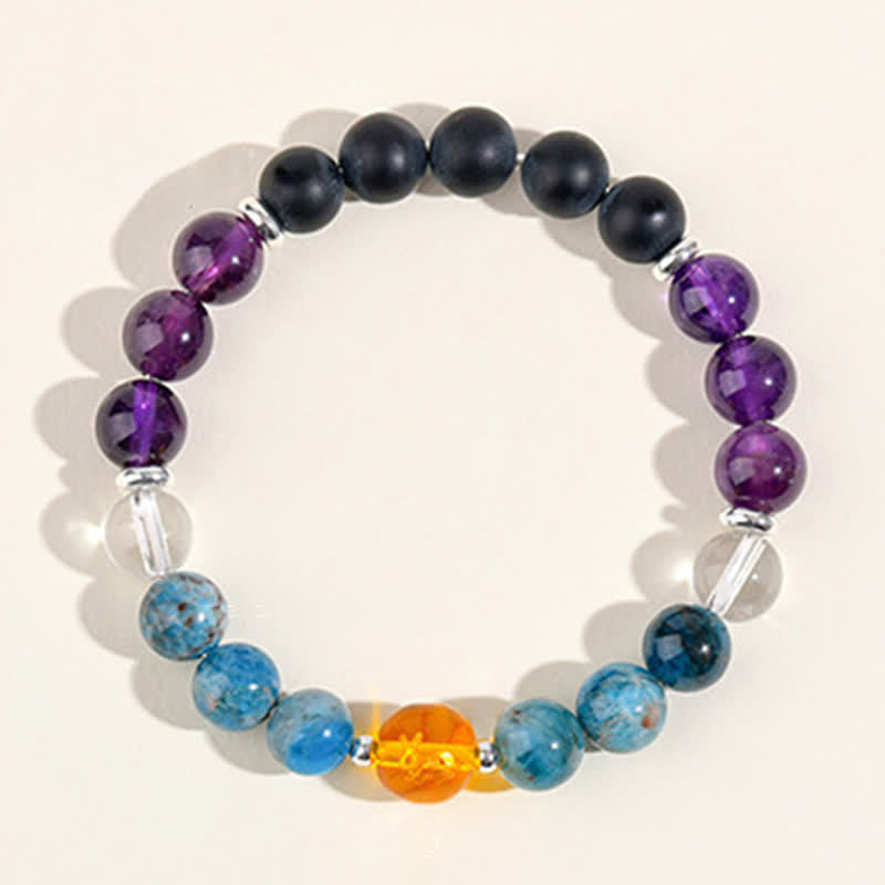 Buddha Stones Armband aus natürlichen Kristallen, silberglänzendem Obsidian, chinesischem Tierkreiszeichen und Schutzsymbol - image 14