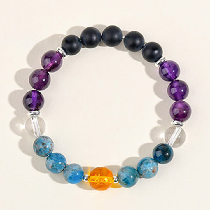 Buddha Stones Armband aus natürlichen Kristallen, silberglänzendem Obsidian, chinesischem Tierkreiszeichen und Schutzsymbol - image 14
