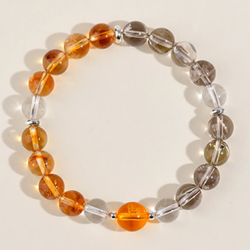 Buddha Stones Armband aus natürlichen Kristallen, silberglänzendem Obsidian, chinesischem Tierkreiszeichen und Schutzsymbol - image 39
