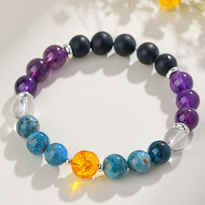 Buddha Stones Armband aus natürlichen Kristallen, silberglänzendem Obsidian, chinesischem Tierkreiszeichen und Schutzsymbol - image 15