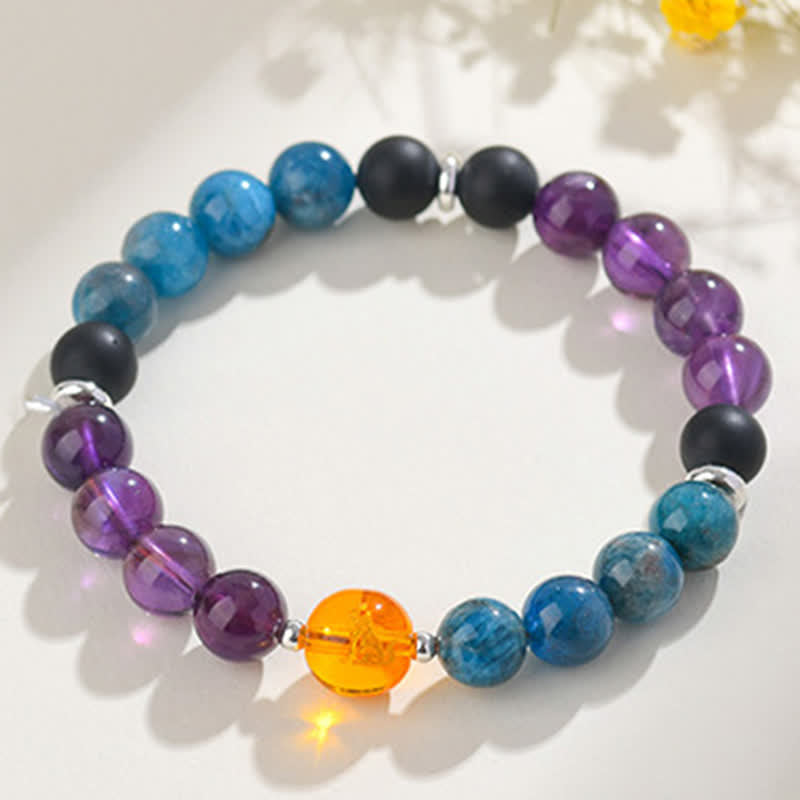 Buddha Stones Armband aus natürlichen Kristallen, silberglänzendem Obsidian, chinesischem Tierkreiszeichen und Schutzsymbol - image 46