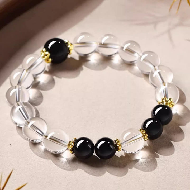 Buddha Stones Heilendes Armband aus natürlichen, klaren Quarzperlen - image 2