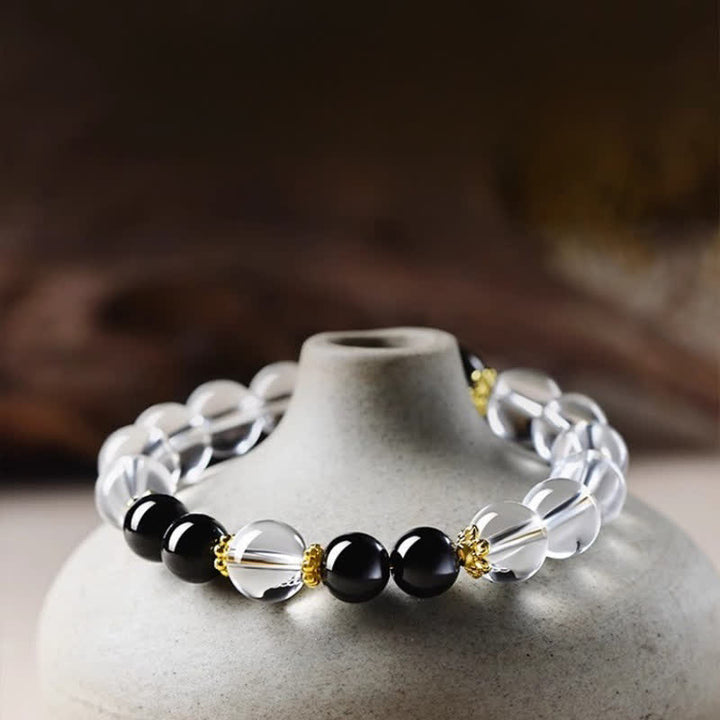 Buddha Stones Heilendes Armband aus natürlichen, klaren Quarzperlen - image 3