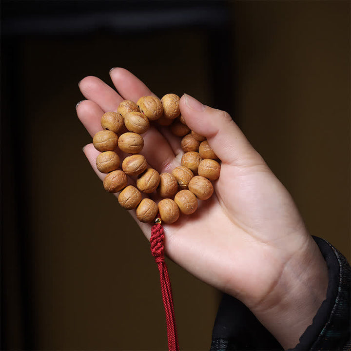 Buddha Stones Phönixauge Bodhi Weisheit Tibetische gravierte Quasten-Armband-Mala - image 6