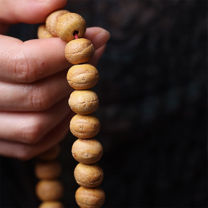 Buddha Stones Phönixauge Bodhi Weisheit Tibetische gravierte Quasten-Armband-Mala - image 7
