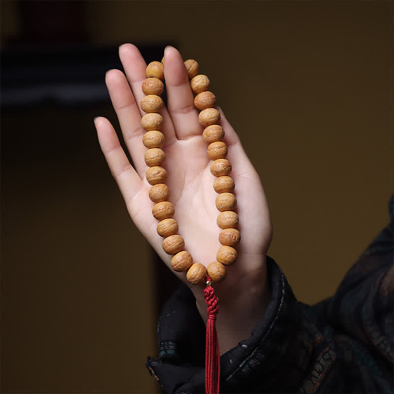 Buddha Stones Phönixauge Bodhi Weisheit Tibetische gravierte Quasten-Armband-Mala - image 4