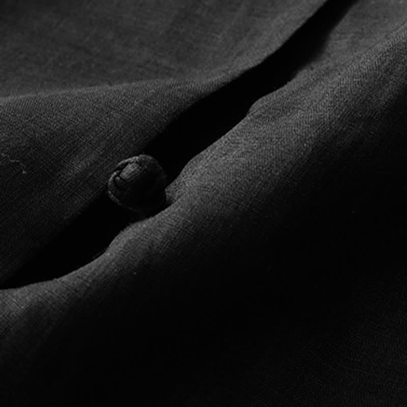 Buddha Stones Sommerliche Damenblusen mit Stehkragen und Dreiviertelärmeln - image 15