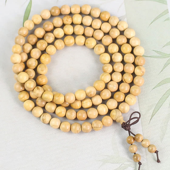Buddha Stones Pfirsichholz-Mala, handpoliert, geknotet, 108 Perlen - 8 mm - Neues Handwerk - Pfirsichholz (Schutz ♥ Reinigung) - image 3