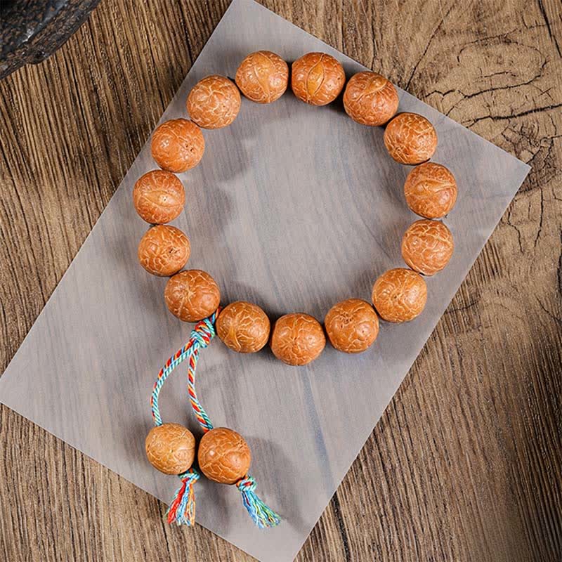 Buddha Stones Phönixauge Bodhi Weisheit Handgeschnitzte ethnische Armband-Mala - Phönixauge-Armband-Mala-Anhänger - 15 mm - Phönixauge Bodhi (Schutz♥Weisheit) - image 0