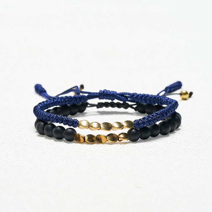 Buddha Stones 2 Stück Armband aus Kupferschnur mit natürlichen, mattierten Steinperlen - image 7