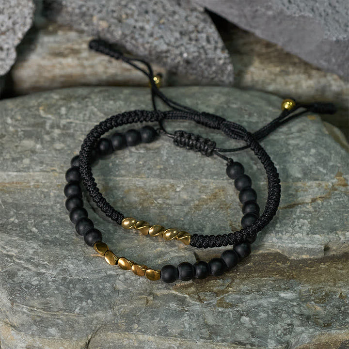 Buddha Stones 2 Stück Armband aus Kupferschnur mit natürlichen, mattierten Steinperlen - image 12