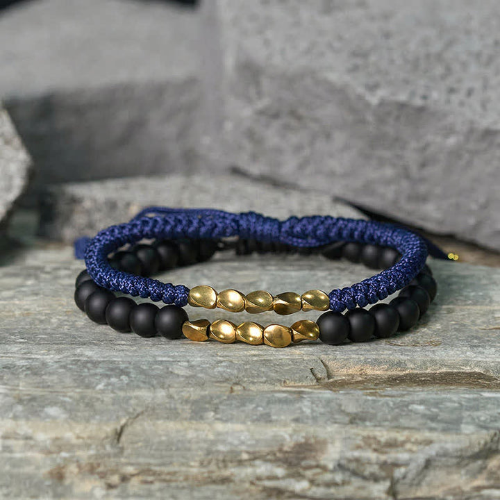 Buddha Stones 2 Stück Armband aus Kupferschnur mit natürlichen, mattierten Steinperlen - image 6
