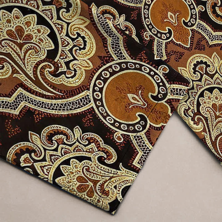 Buddha Stones Herrenhose aus Baumwolle mit Mandala-Paisley-Muster, schmal zulaufend und mit Taschen - image 3