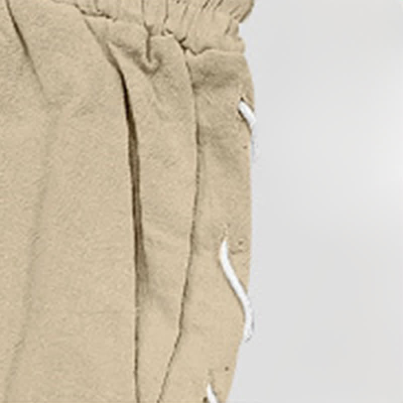 Buddha Stones Sommer-Freizeit-Bermudashorts mit Kordelzug, Seitenschlitz, einfarbig, Herren-Geradebeinhose mit Taschen - image 6
