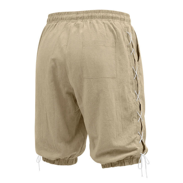 Buddha Stones Sommer-Freizeit-Bermudashorts mit Kordelzug, Seitenschlitz, einfarbig, Herren-Geradebeinhose mit Taschen - image 2