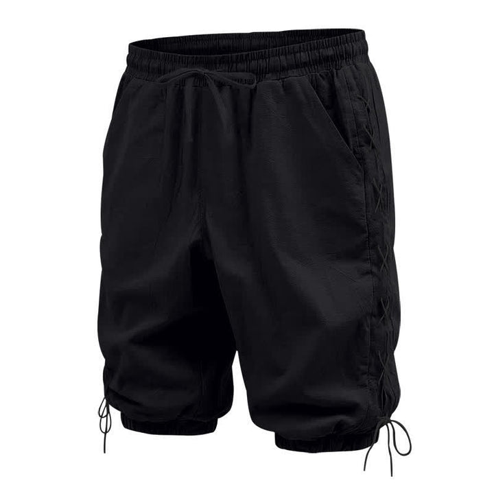 Buddha Stones Sommer-Freizeit-Bermudashorts mit Kordelzug, Seitenschlitz, einfarbig, Herren-Geradebeinhose mit Taschen - image 10