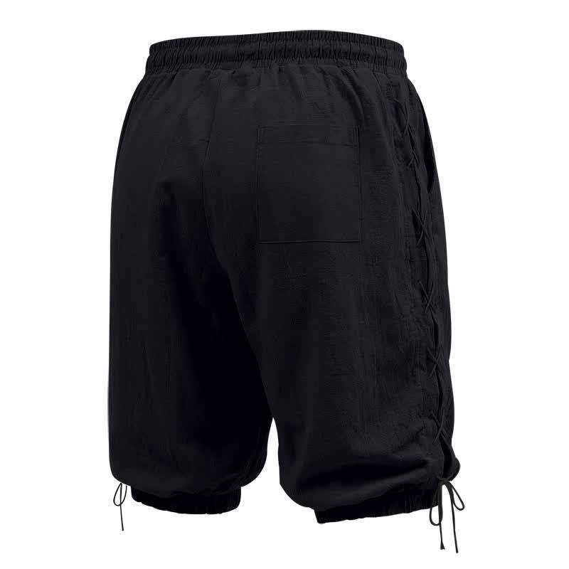 Buddha Stones Sommer-Freizeit-Bermudashorts mit Kordelzug, Seitenschlitz, einfarbig, Herren-Geradebeinhose mit Taschen - image 11