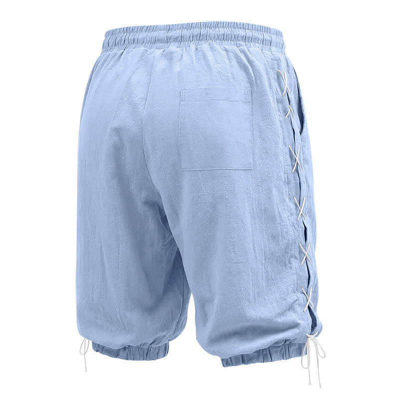 Buddha Stones Sommer-Freizeit-Bermudashorts mit Kordelzug, Seitenschlitz, einfarbig, Herren-Geradebeinhose mit Taschen - image 18