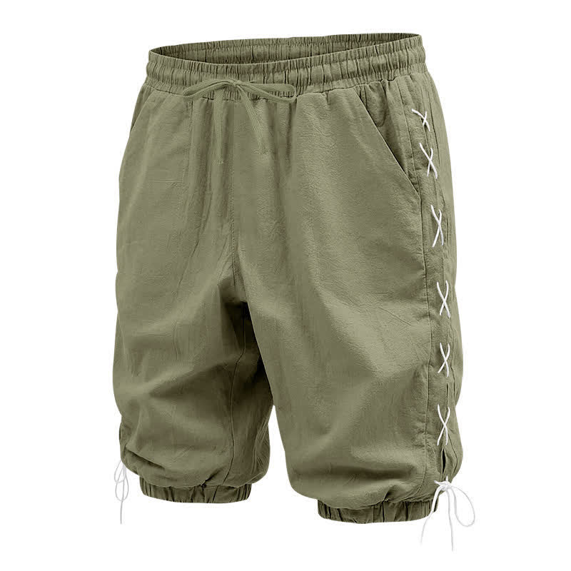 Buddha Stones Sommer-Freizeit-Bermudashorts mit Kordelzug, Seitenschlitz, einfarbig, Herren-Geradebeinhose mit Taschen - image 26