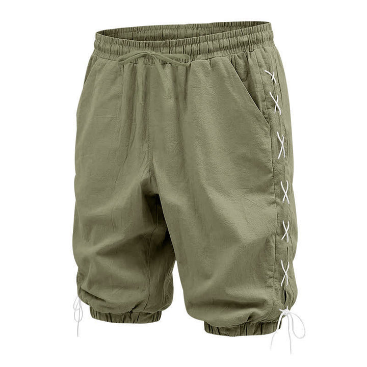 Buddha Stones Sommer-Freizeit-Bermudashorts mit Kordelzug, Seitenschlitz, einfarbig, Herren-Geradebeinhose mit Taschen - image 26