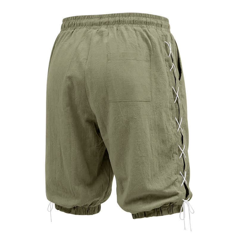 Buddha Stones Sommer-Freizeit-Bermudashorts mit Kordelzug, Seitenschlitz, einfarbig, Herren-Geradebeinhose mit Taschen - image 27