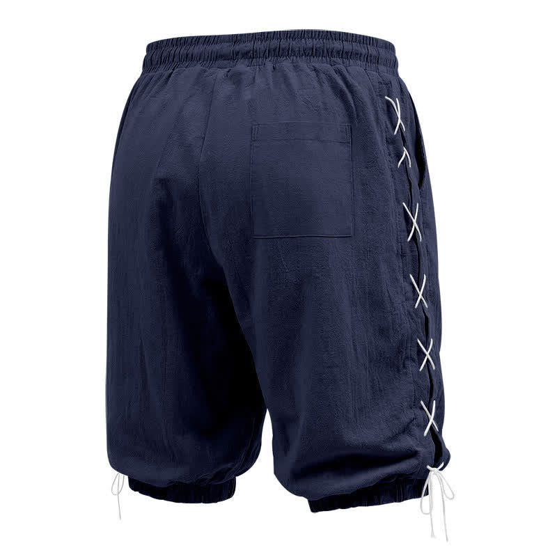 Buddha Stones Sommer-Freizeit-Bermudashorts mit Kordelzug, Seitenschlitz, einfarbig, Herren-Geradebeinhose mit Taschen - image 45