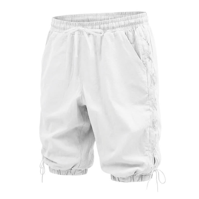 Buddha Stones Sommer-Freizeit-Bermudashorts mit Kordelzug, Seitenschlitz, einfarbig, Herren-Geradebeinhose mit Taschen - image 51