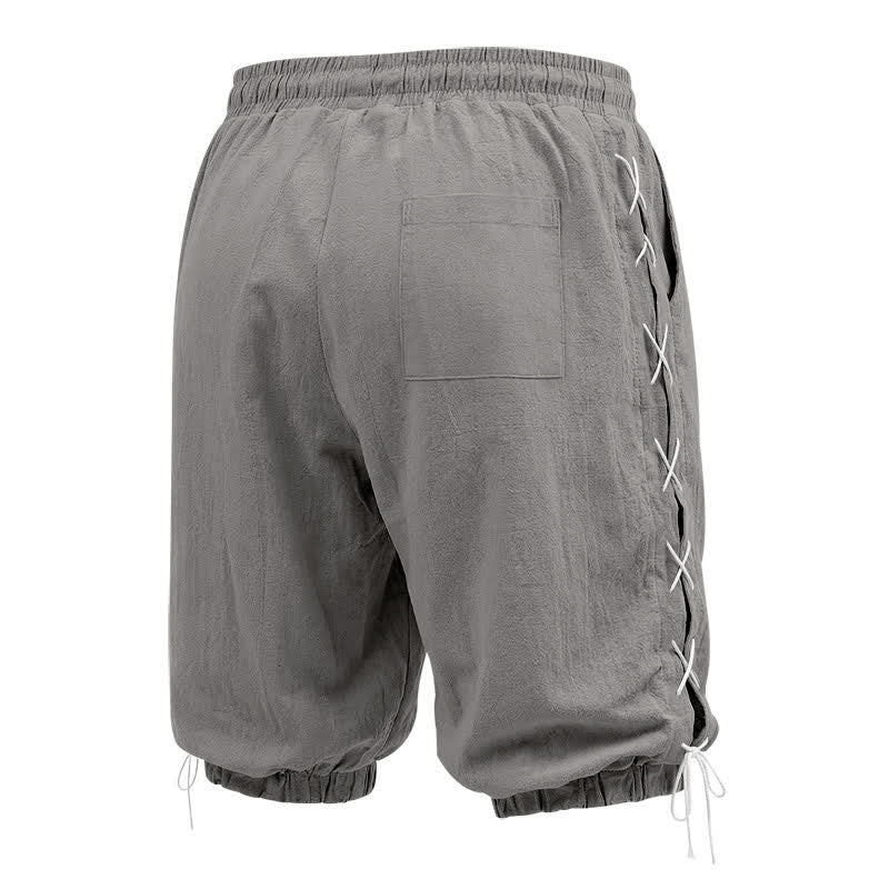 Buddha Stones Sommer-Freizeit-Bermudashorts mit Kordelzug, Seitenschlitz, einfarbig, Herren-Geradebeinhose mit Taschen - image 37
