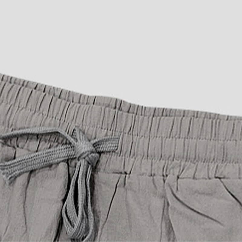 Buddha Stones Sommer-Freizeit-Bermudashorts mit Kordelzug, Seitenschlitz, einfarbig, Herren-Geradebeinhose mit Taschen - image 39