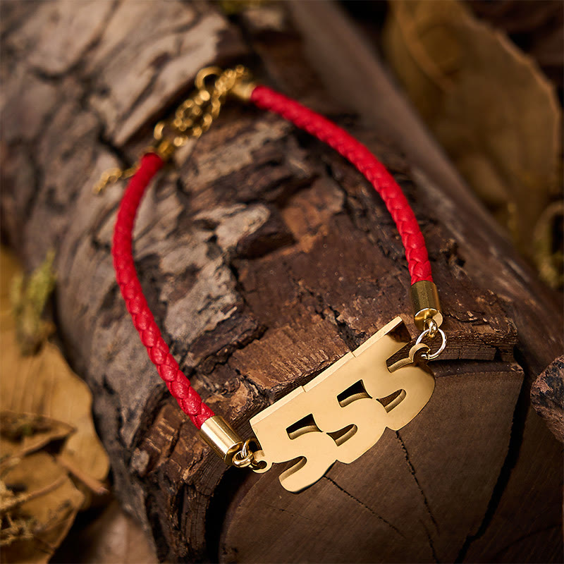 Buddha Stones Engelszahlen-Armband aus Titanstahl, verstellbar, mit Glaubensmotiv - image 3