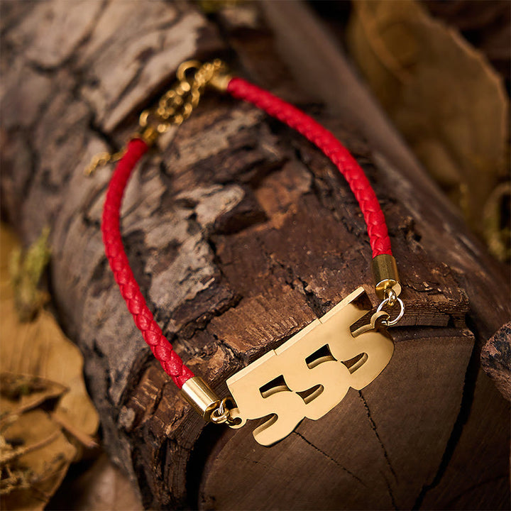 Buddha Stones Engelszahlen-Armband aus Titanstahl, verstellbar, mit Glaubensmotiv - image 3