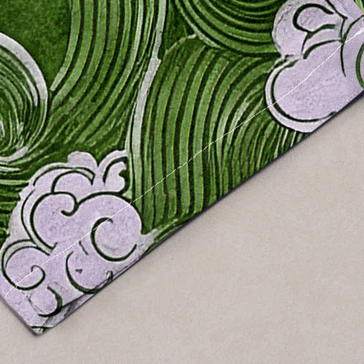 Buddha Stones Herrenhose aus Baumwolle mit Wolken- und Wellenmuster, schmal zulaufend und mit Taschen - image 10