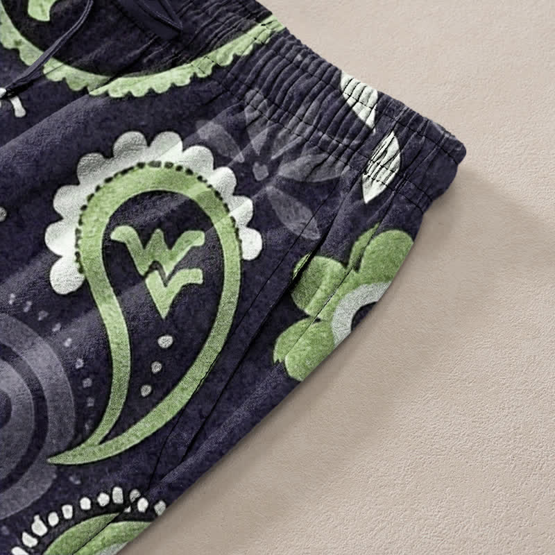 Buddha Stones Herrenhose aus Baumwolle mit Paisley-Blumenmuster, schmal zulaufend und mit Taschen - image 11