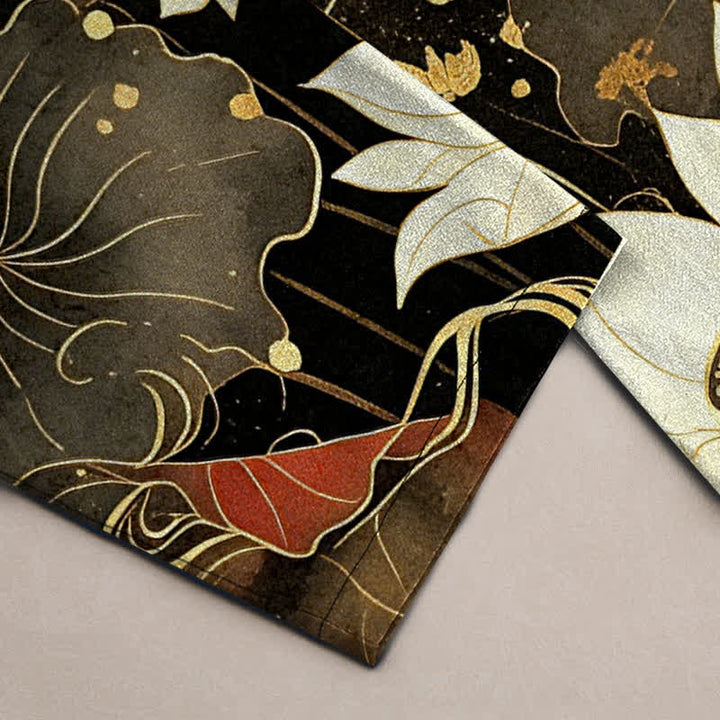 Buddha Stones Herrenhose aus Baumwolle mit Lotus- und Wolkenmuster, schmal zulaufend und mit Taschen - image 2